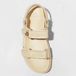Women's Jonie Footbed Sandals - A New Day Tan 8.5
